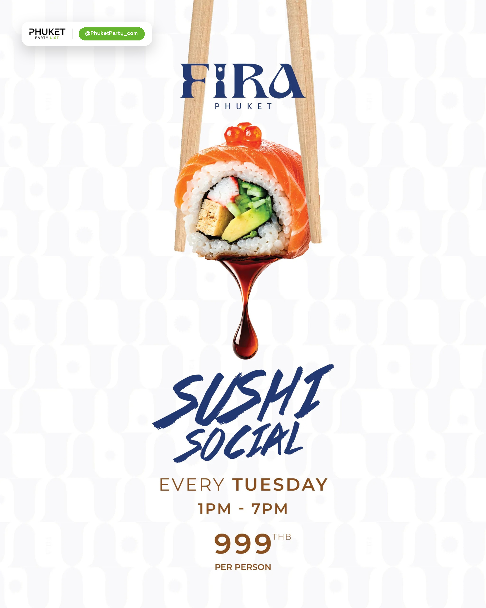 Sushi Social at Fira Beach Club